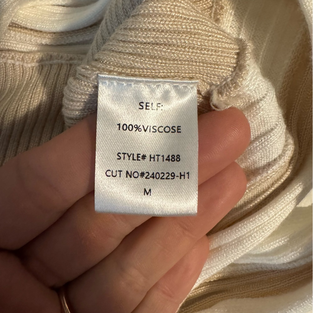 Molly Green Tan and Cream Sleeveless Cropped Top - Picture 6 of 8